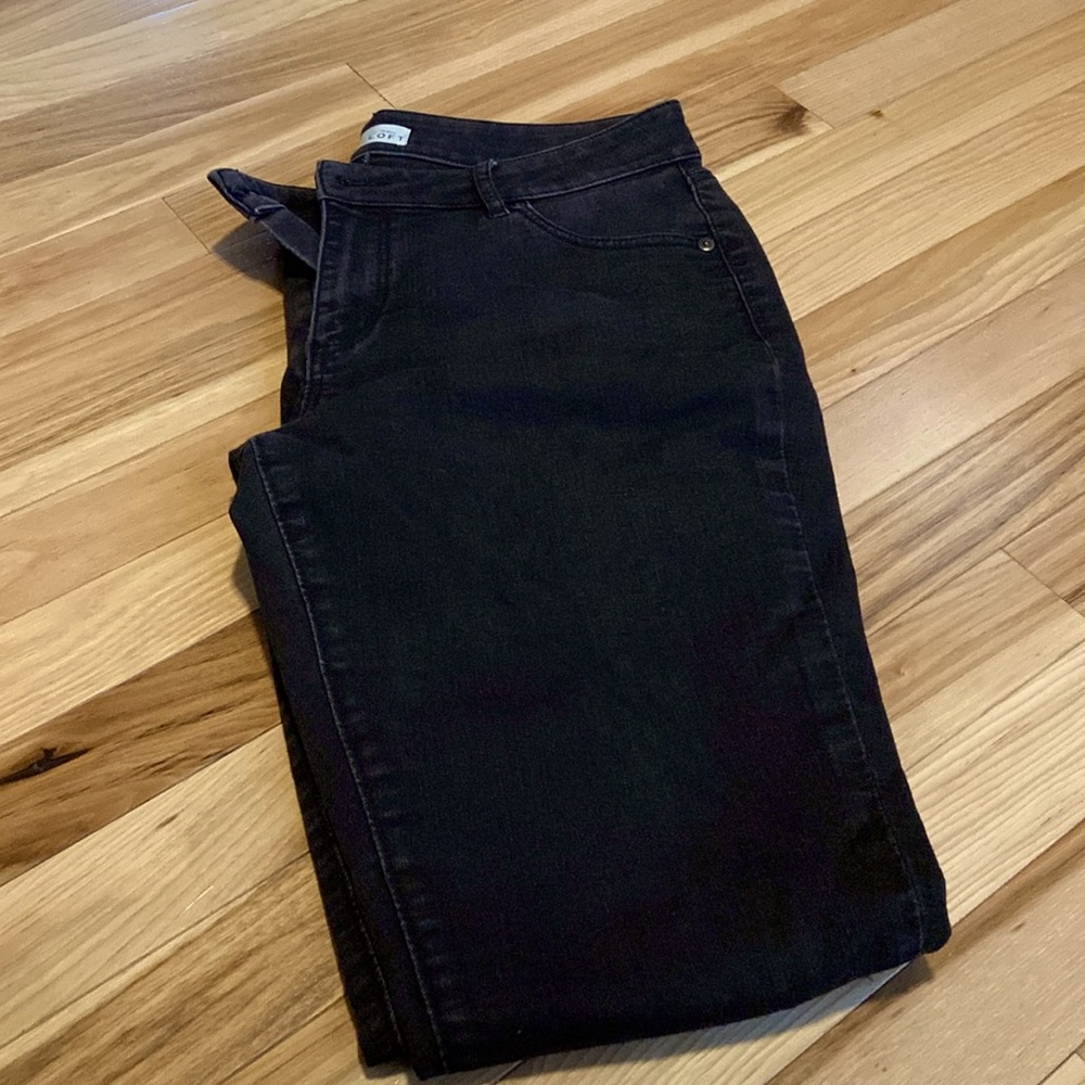 LOFT jeans curvy skinny black 10/30